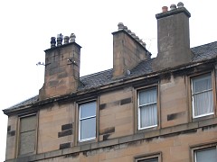 East Elevation - The Three Most Precarious Chimneys